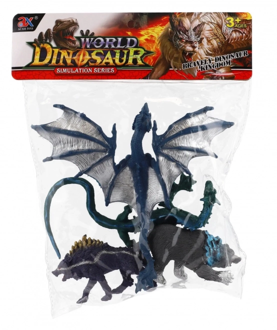 Sæt af plastik fantasy dyr 4 stk