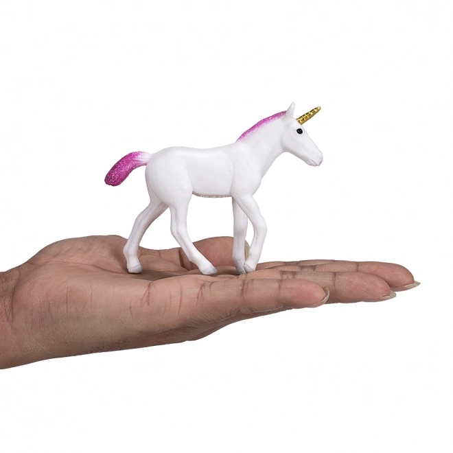 Plastfigur Enhjørning med pink manke