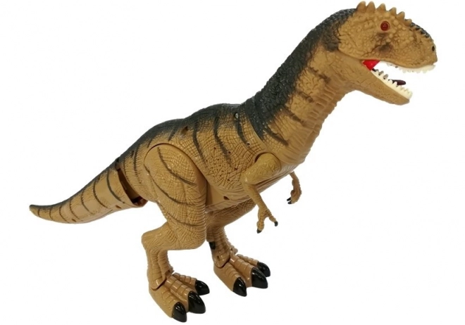 Tyranosaurus dinosaur bevæger sig, brøler og lyser op