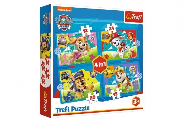 Puslespil 4i1 Løbende hunde Paw Patrol