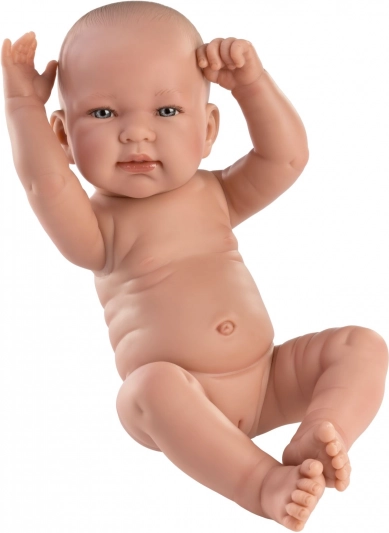 Llorens 73802 NYFØDT PIGE - realistisk babydokke med hele vinylkrop - 40 cm