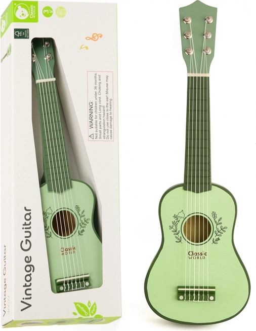Vintage børneguitar i træ CLASSIC WORLD 3+