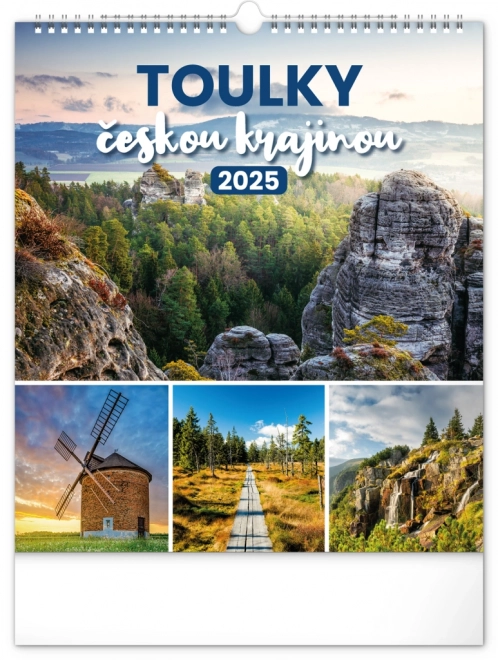 NOTIQUE Vægkalender Rejser gennem det tjekkiske landskab 2025, 30 x 34 cm