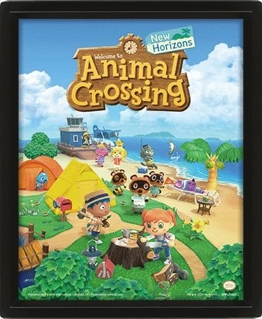 3D-billede Animal Crossing med lentikulært tryk
