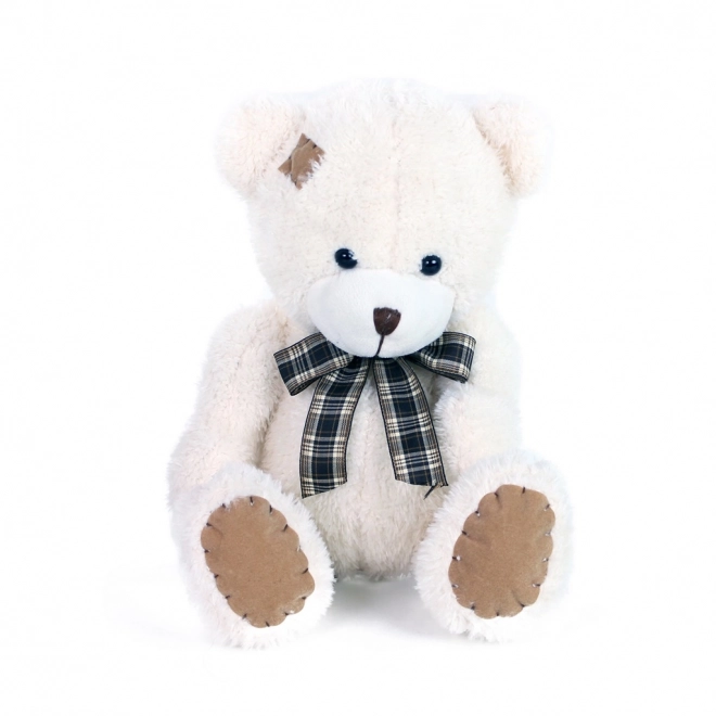 Plysbamse med sløjfe og lap