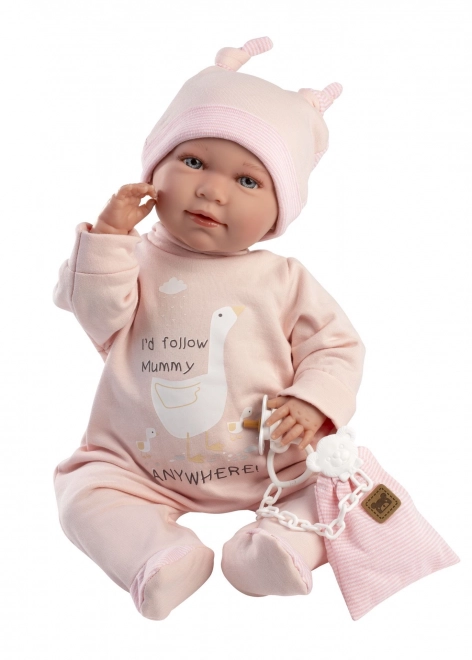 Llorens 74108 NYFØDT - realistisk dukke baby med lyde og blødt stofkrop - 42 cm