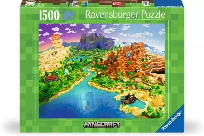 Puslespil 1500 brikker Minecraft Verden
