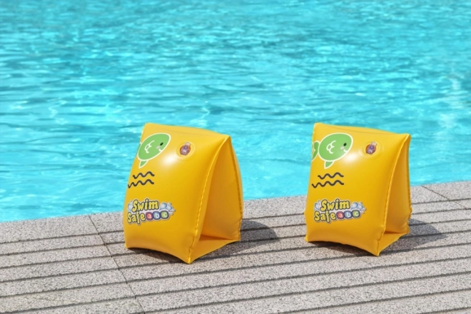 Oppustelige svømmeringe gul S 25x15cm BESTWAY