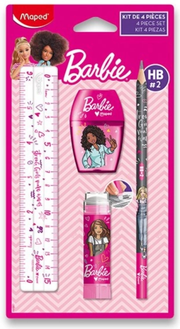 MAPED Penalhus sæt Barbie 4stk