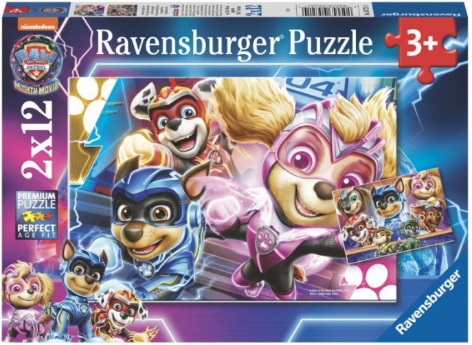 Paw Patrol - puslespil med filmmotiv, 2x12 brikker