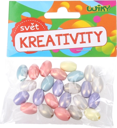 Farvede perler – mix af pastelfarver 15 g