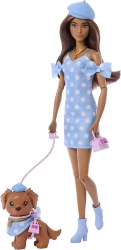 Barbie dobbeltkostume – prikker dukke med hund og tilbehør
