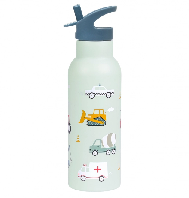 A Little Lovely Company Rustfri drikkeflaske 500 ml – Køretøjer