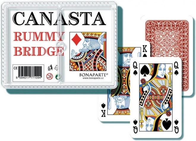 Canasta kort i plastkasse