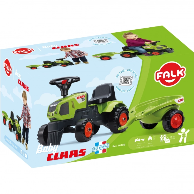 Gåbil - Claas traktor med rat og trailer