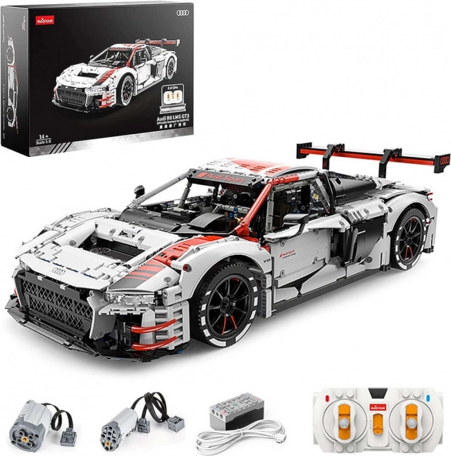 Byggesæt RC Bil Audi R8 1:8 fra Rastar med 3322 dele