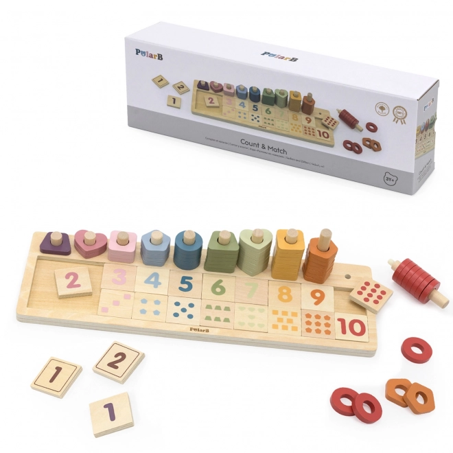 Træabacus og sorteringslegetøj Montessori fra PolarB
