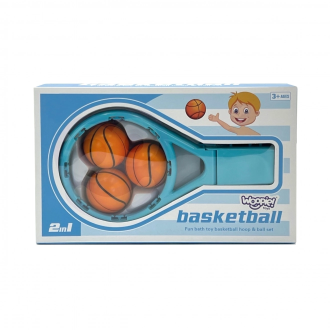 Woopie vand legetøj til badekar basketball + kuglesæt 2i1