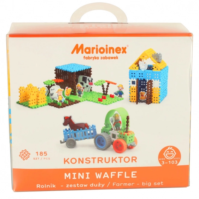 Byggeklodser Mini Vaffel - Farmer Stor sæt blistre