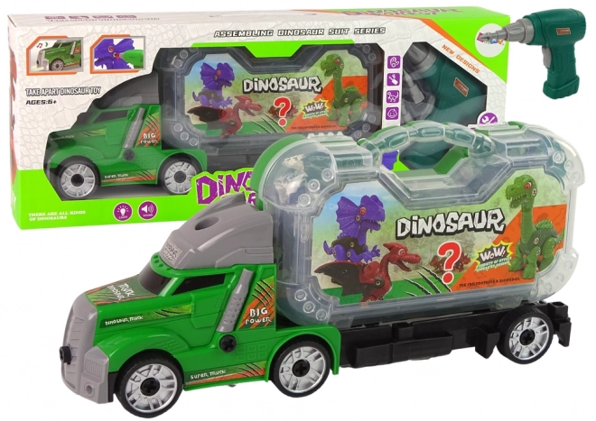 Forlygte med dinosaurer til montering med boremaskine