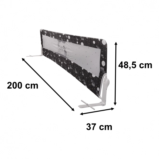 Sengebeskyttelse 200 cm sort