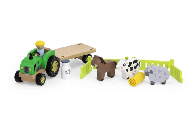 Trætraktor med små dyr