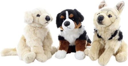 Plysbamse hund 25 cm – øko plysbamse til børn