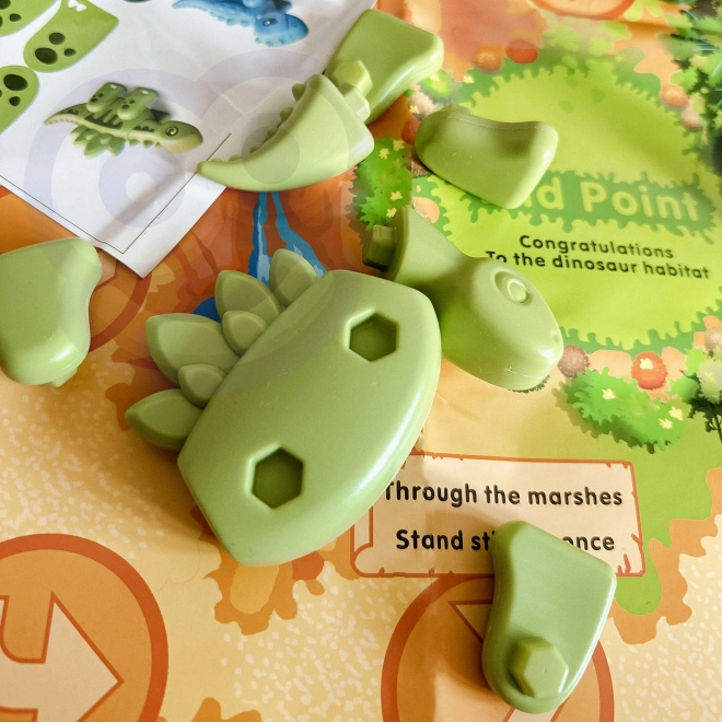 Konstruktionssæt Dinosaurier 2i1 brætspil