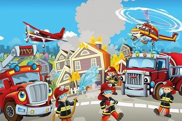 Træpuslespil Brandmænd – helte 50 brikker