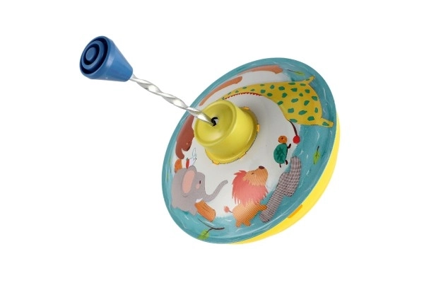 Snurretop diameter 12cm metal 2 farver 6stk i kassen