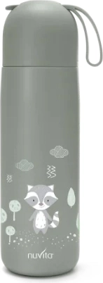 Termoflaske med silikonehåndtag 400 ml, salviegrøn