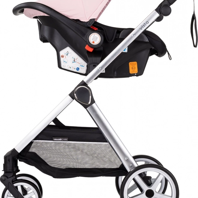 Barnevogn Chipolino Vista 2v1 Lyserød Marshmallow
