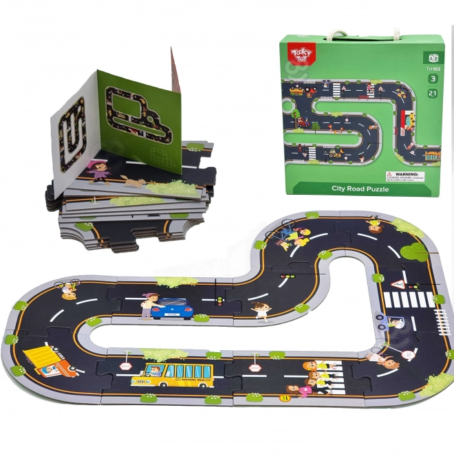Tooky Toy Autovej Puslespil