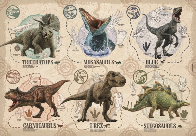 CLEMENTONI Puslespil Jurassic World 104 brikker