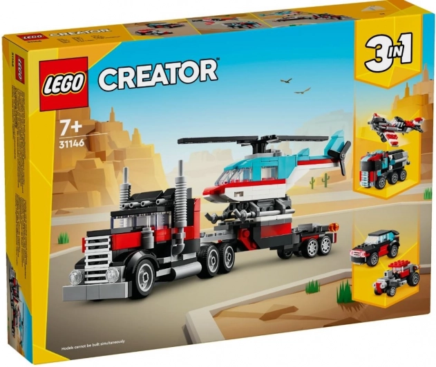 Creator 3-i-1 – lastbil med lad og helikopter