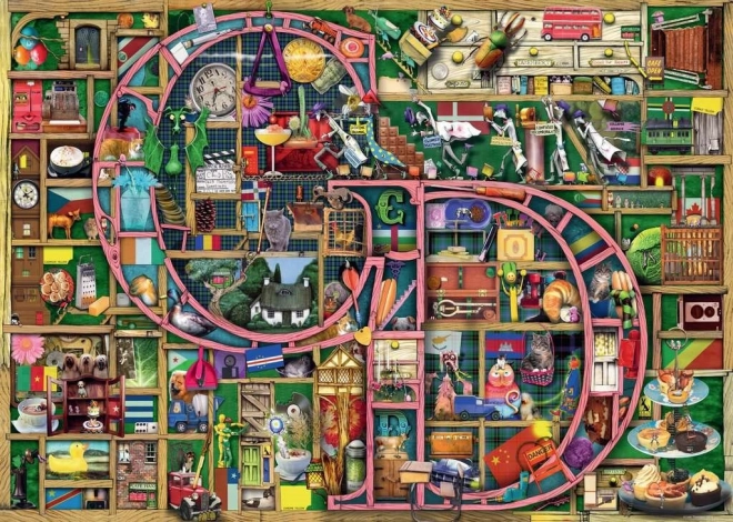 RAVENSBURGER Puzzle Fantastiske Alfabet - Bogstav C og D 1000 brikker