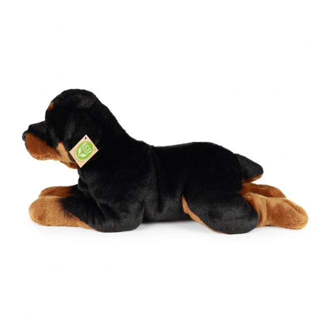 Plysbamsehund Rottweiler liggende 39 cm økologisk