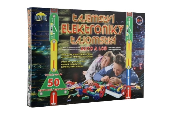 Elektronikkens hemmelighed - Bil, båd 50 eksperimenter med batteri i kasse 46,5x33,5x4cm fra 6 år