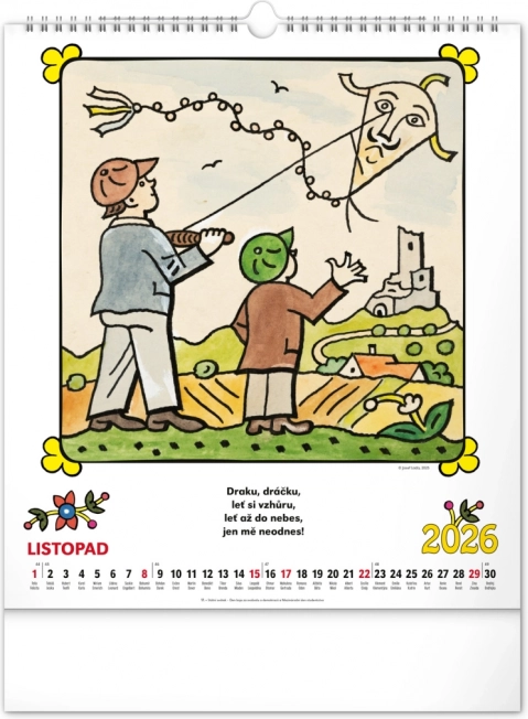 Vægkalender Josef Lada - Rim 2026
