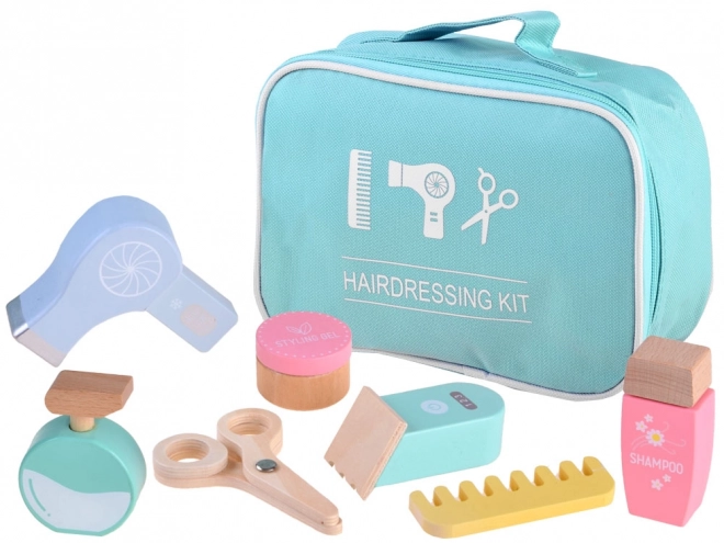 Sæt af trælegetøj til frisør Barber