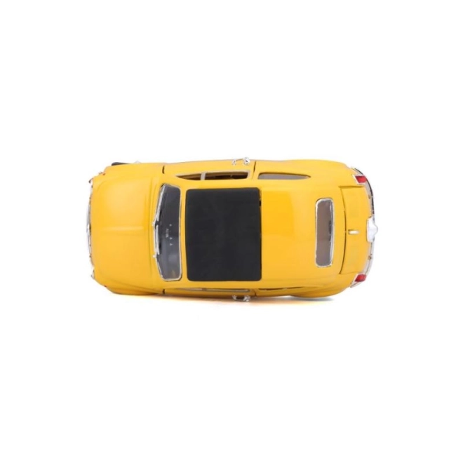 Bburago model bil Fiat 500 F 1965 gul 1:24