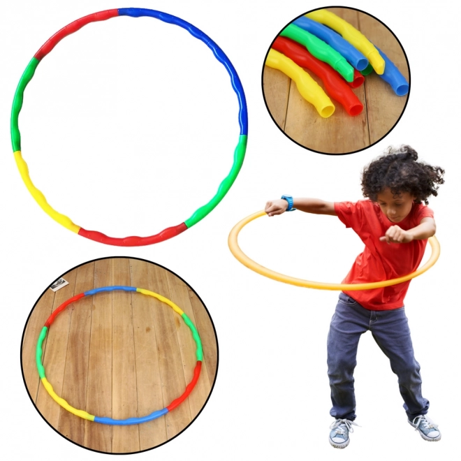 Farverig sammenklappelig Hula Hoop med massagepunkter