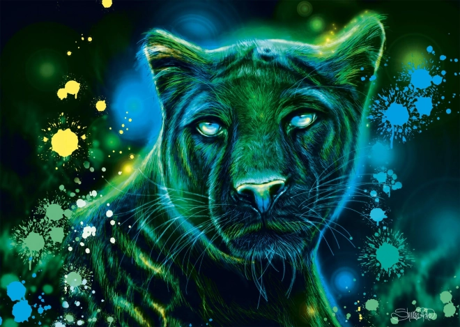Schmidt Puzzle Neon: Panter 1000 stykker