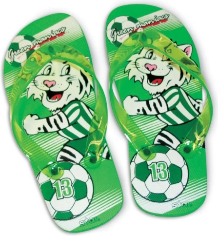 MaDe sandaler med tiger og fodbold grøn
