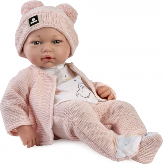 Realistisk babydukke med blødt stofkrop 36 cm