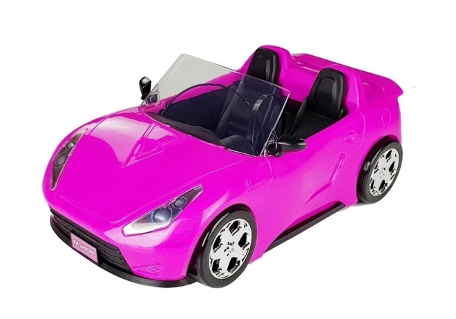 Lyserød dukkebil Cabrio 34 cm