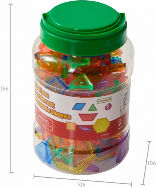Farverig firkantet LED-panel MASTERKIDZ med Montessori-mosaik 140 stk