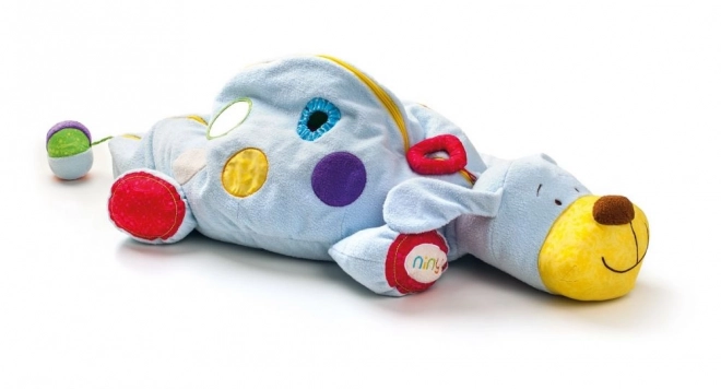 Multifunktionel plyshund med bolde Niny