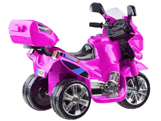 Børne sportsmotorcykel med farverigt LED lys – Pink