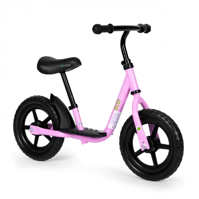 ECOTOYS Børneløbecykel med platform lyserød